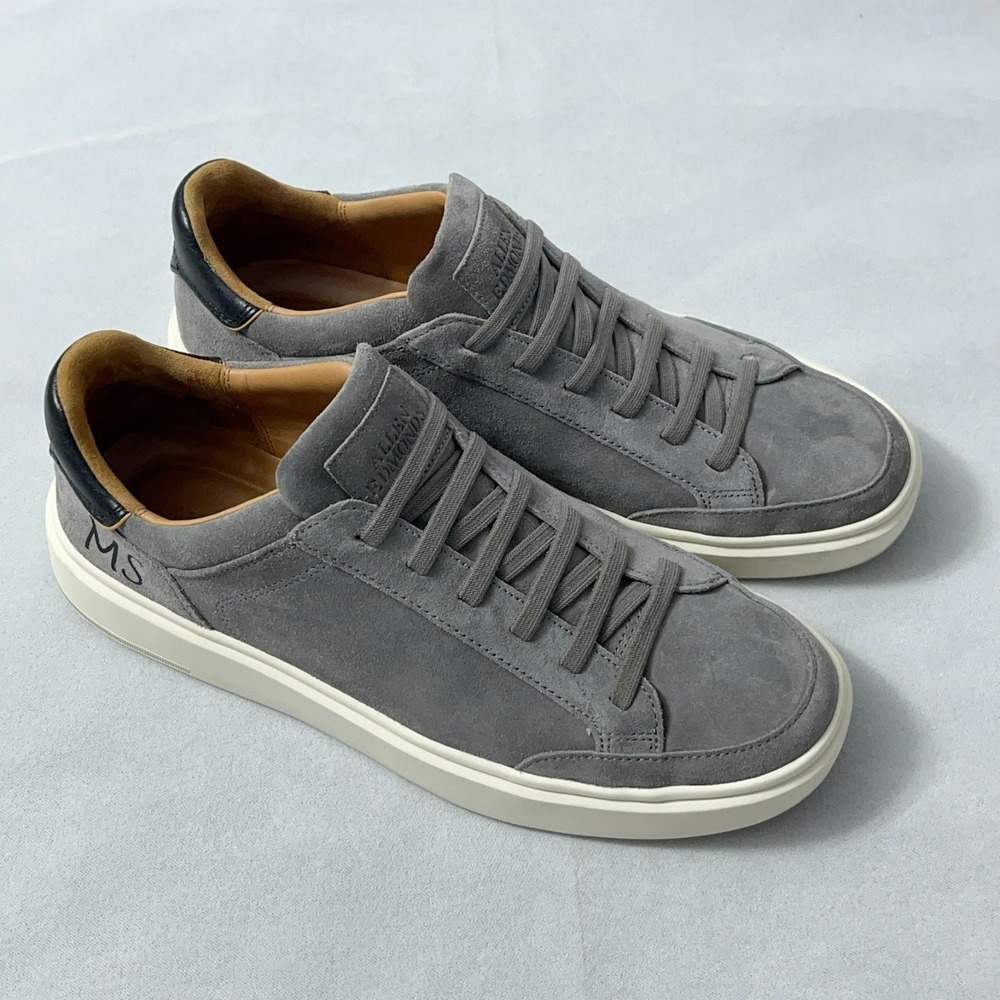 Allen Edmonds Oliver Slip On Sneaker Men 9.5 D Gray Suede AAON MS Monogram